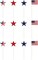 4th of July Decorations, 12Pcs Patriotic Decorations American Flag Red White Blue Stars, Fourth of July Wooden Star Picks for Patriotic Wreath Table Centerpieces Decoration